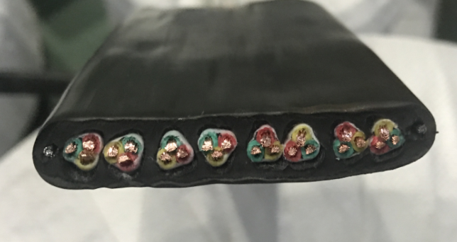 两端带钢丝柔性扁平控制电缆